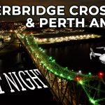 YouTube Thumbnail for the Outerbridge Crossing and Perth Amboy 4K Drone video at night
