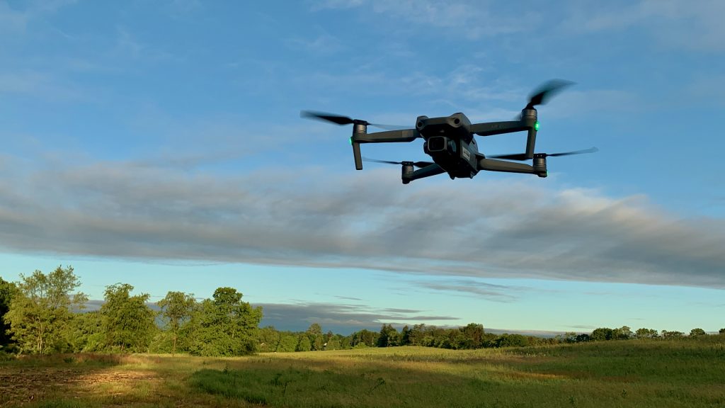 The DJI Air 2s drone in flight